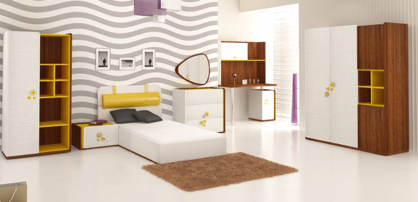 Long Beach Teenage Bedroom Design Modern Style