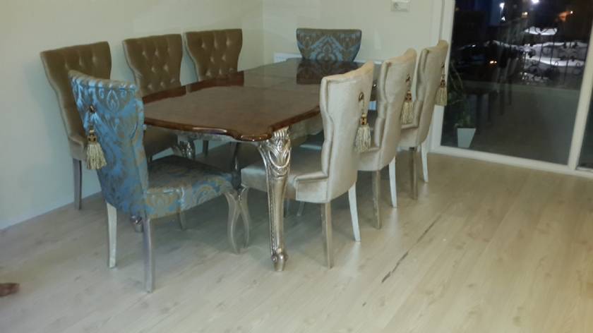luxury dining room desk and chairs