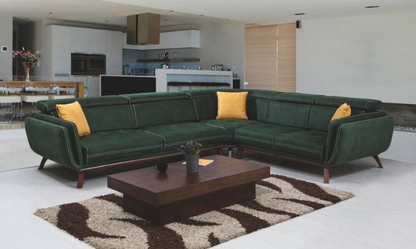 Modern Corner Sofa luxury leather fabric and velvet options