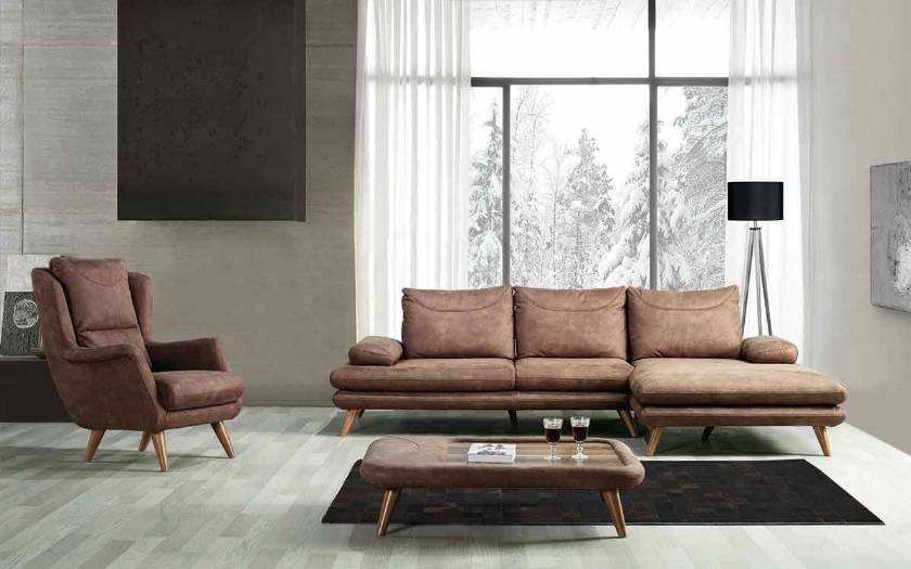 Modern Corner Sofa with chair for small spaces luxury modern sofas