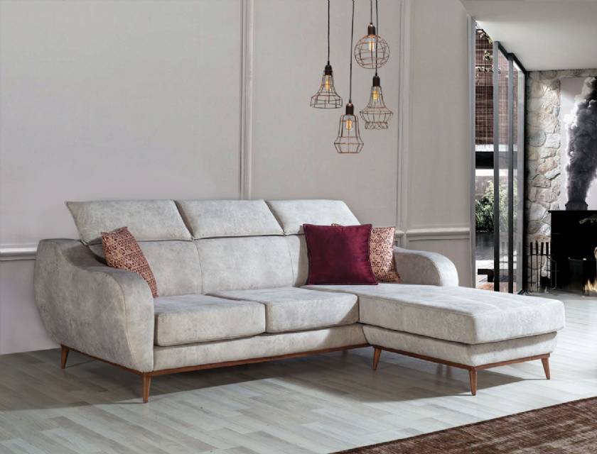 Modern Luxury L shaped corner sofa for small living room