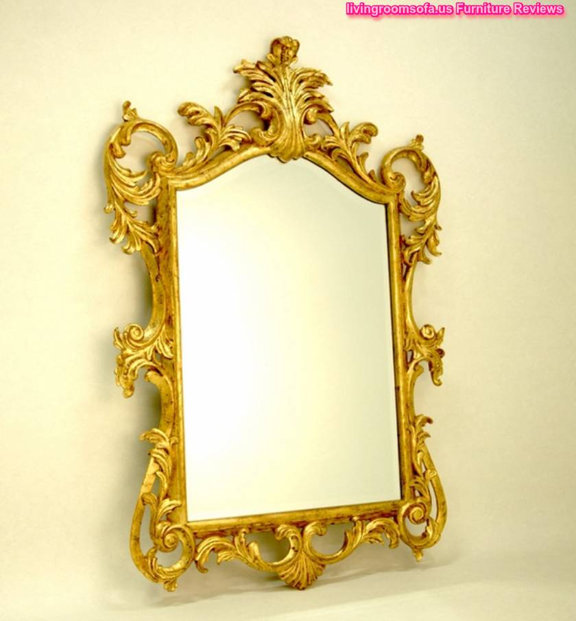  Gold Frame Hand Carved Mirror