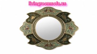  Birds Patterned Antique Wall Mirror