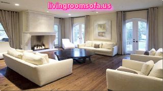 Contemporary Sofas And Chairs And White Leather Sofas In Livingroom