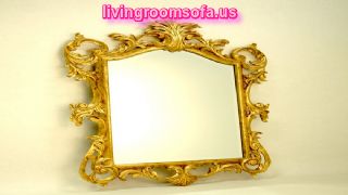  Gold Frame Hand Carved Mirror