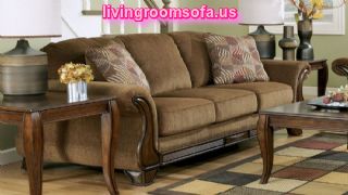  Light Brown Facric Sofa And Oak Cofie Table Design