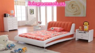  Orange Sweet Bedroom Decorating Ideas With White Bedroom Sets