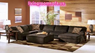  U Shaped Black Sectional For Living Room Design
