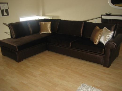 Leather Sectional Sofa Dark Brown Livingroom Design