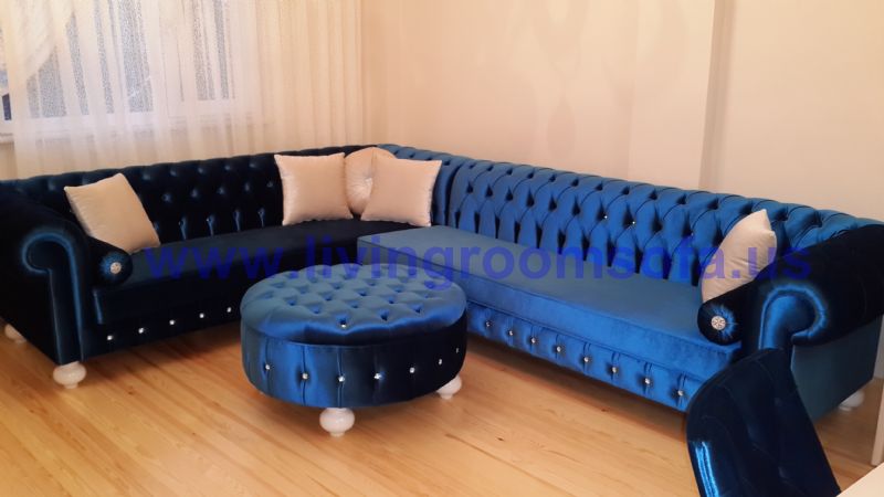 Best Navy Blue Chesterfield Sofa