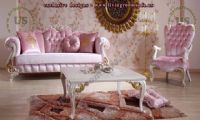 pink velvet classical sofa set design idea